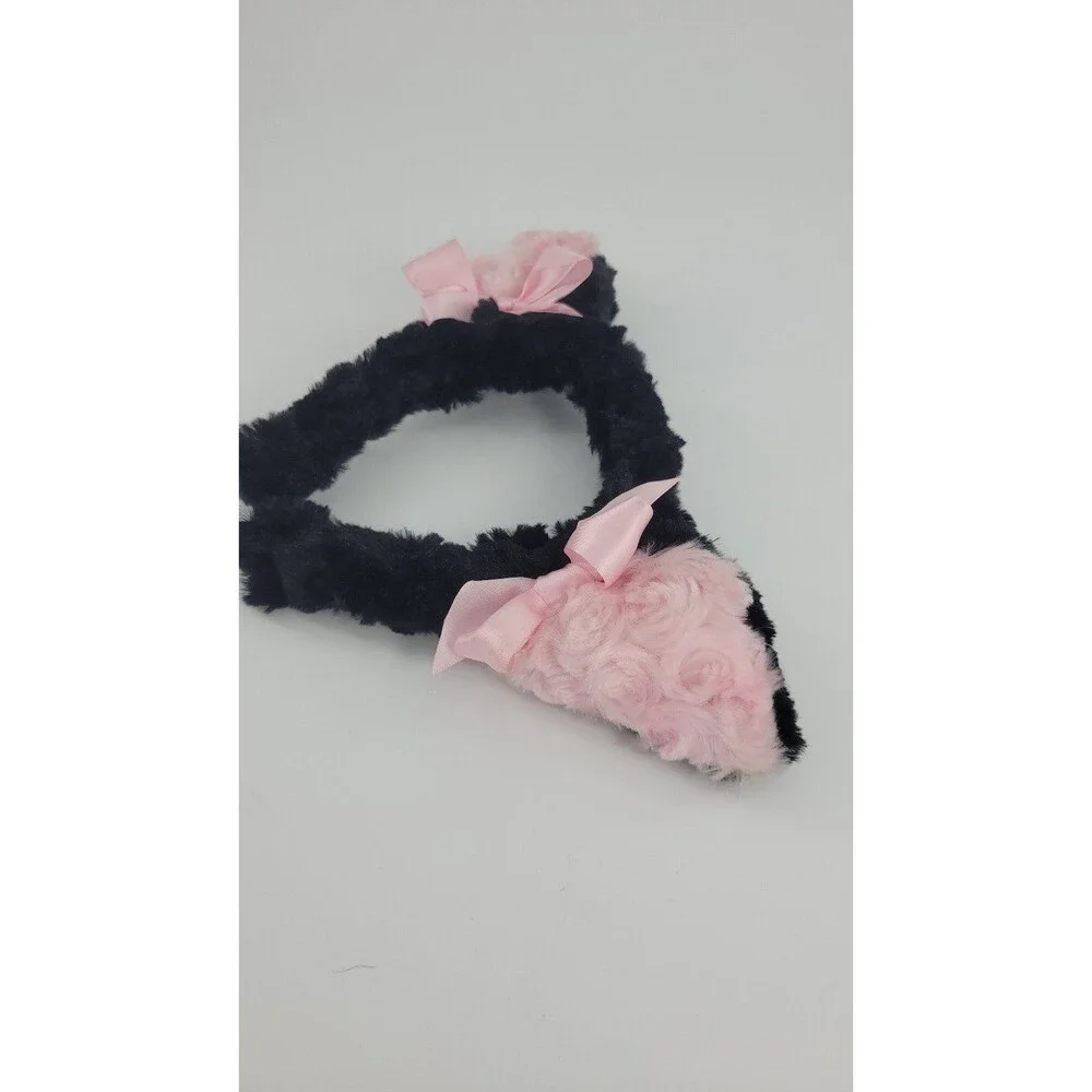 Miss Candyholic Fluffy Licorice Kitty Pink Bows Kawaii Fairy Kei Headband